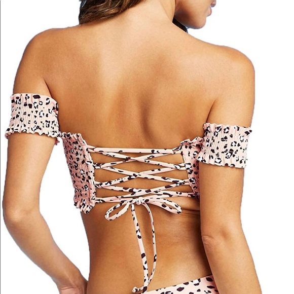 NWOT target xhileration cheetah leopard bikini top size s - Picture 2 of 5